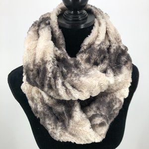Fuzzy warm winter scarf